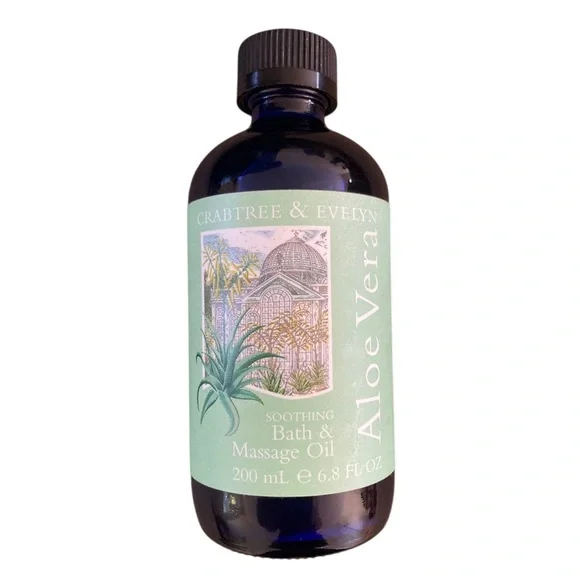 Crabtree & Evelyn Aloe Vera Soothing Bath & Massage Oil NEW 200 ml 6.8 oz